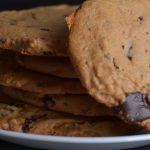 Dairy free peanut butter cookies with chocolate chips